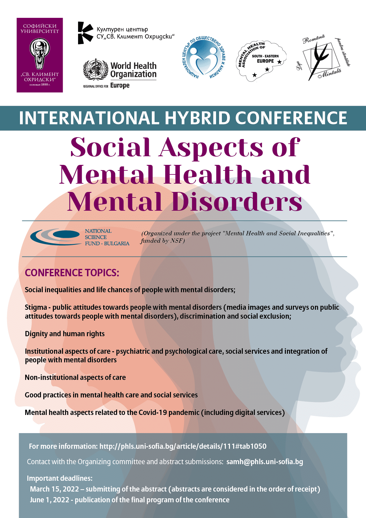Social Aspects of Mental Health and Mental Disorders