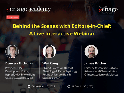 Ask Editors-in-Chief anything at Enago’s Live Interactive webinar
