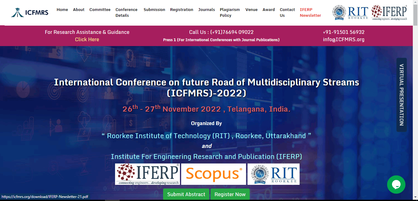 International Conference on future Road of Multidisciplinary Streams (ICFMRS-2022)
