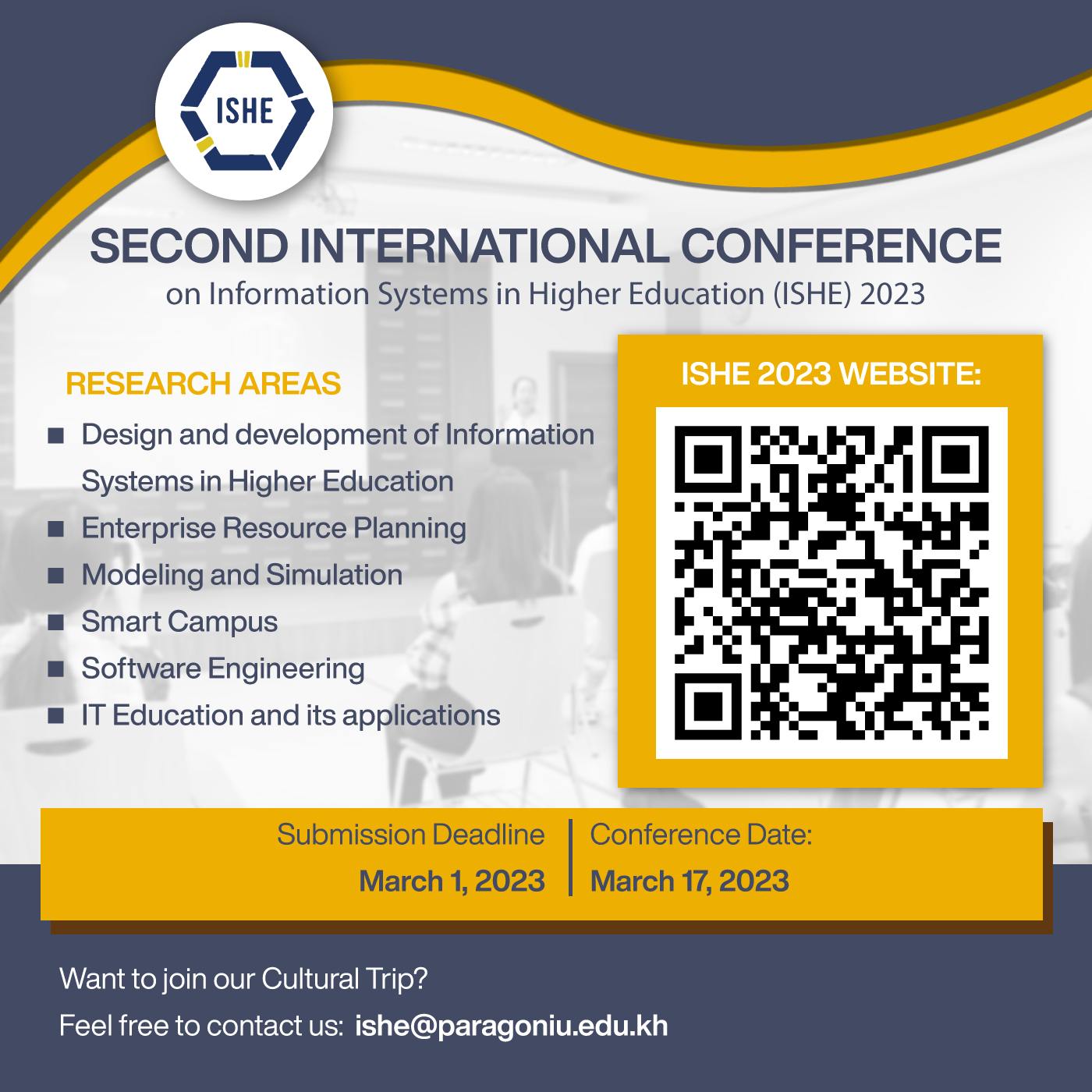Second International Conference on Information Systems in Higher Education (ISHE)