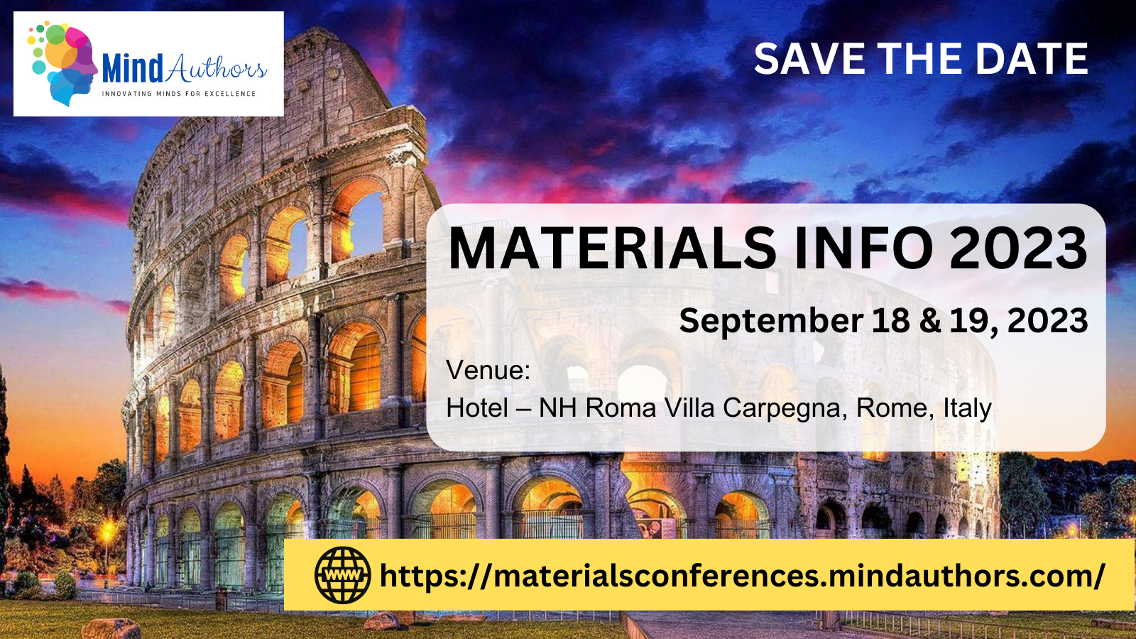 6th World Congress on Materials Science and Engineering