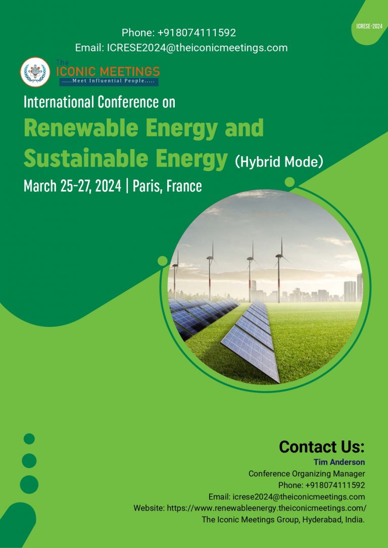 International Conference on Renewable Energy and Sustainable Energy