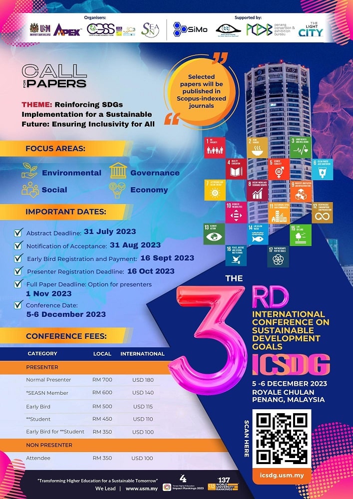 3rd International Conference on Sustainable Development Goals (ICSDG2023)