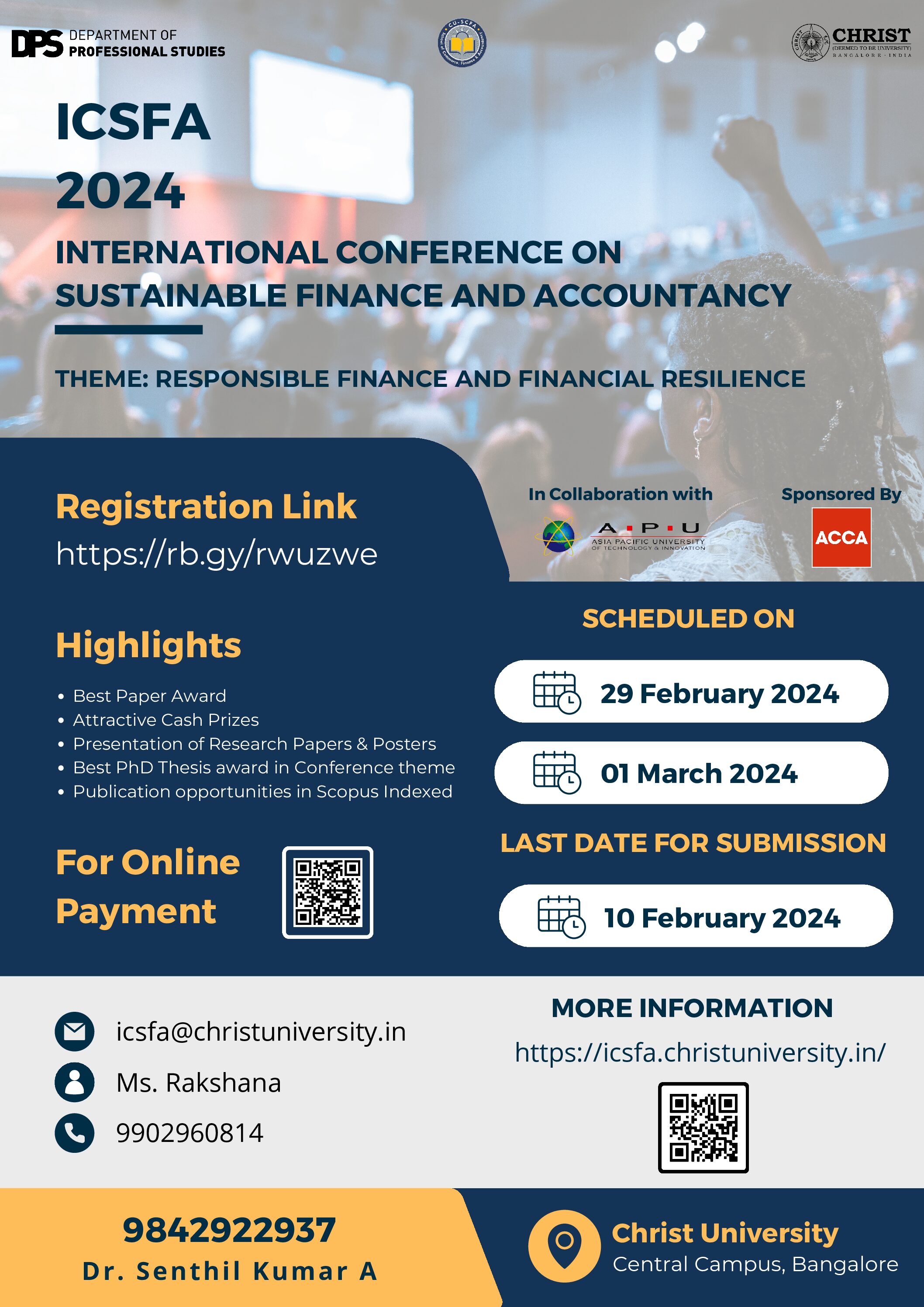 International Conference on Sustainable Finance and Accountancy