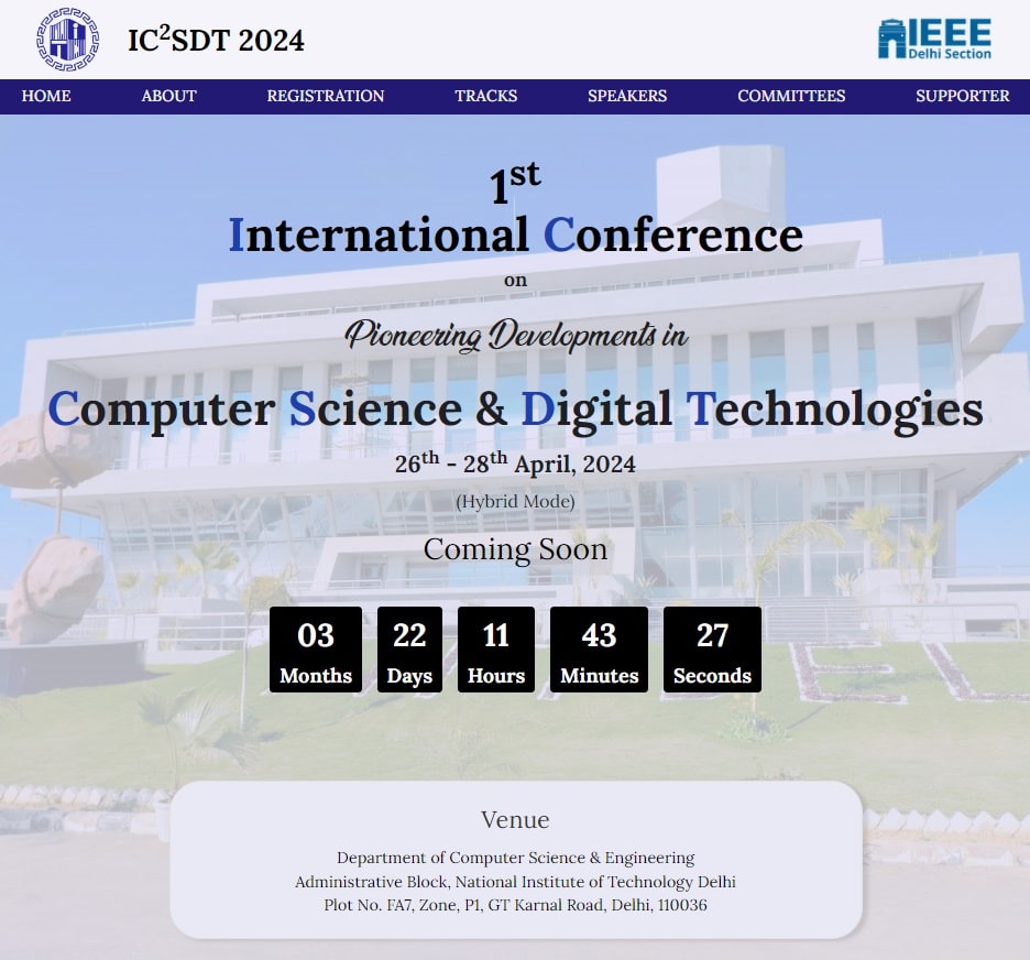 1st  International Conference  on  Pioneering Developments in Computer Science & Digital Technologies (IC2SDT 2024)