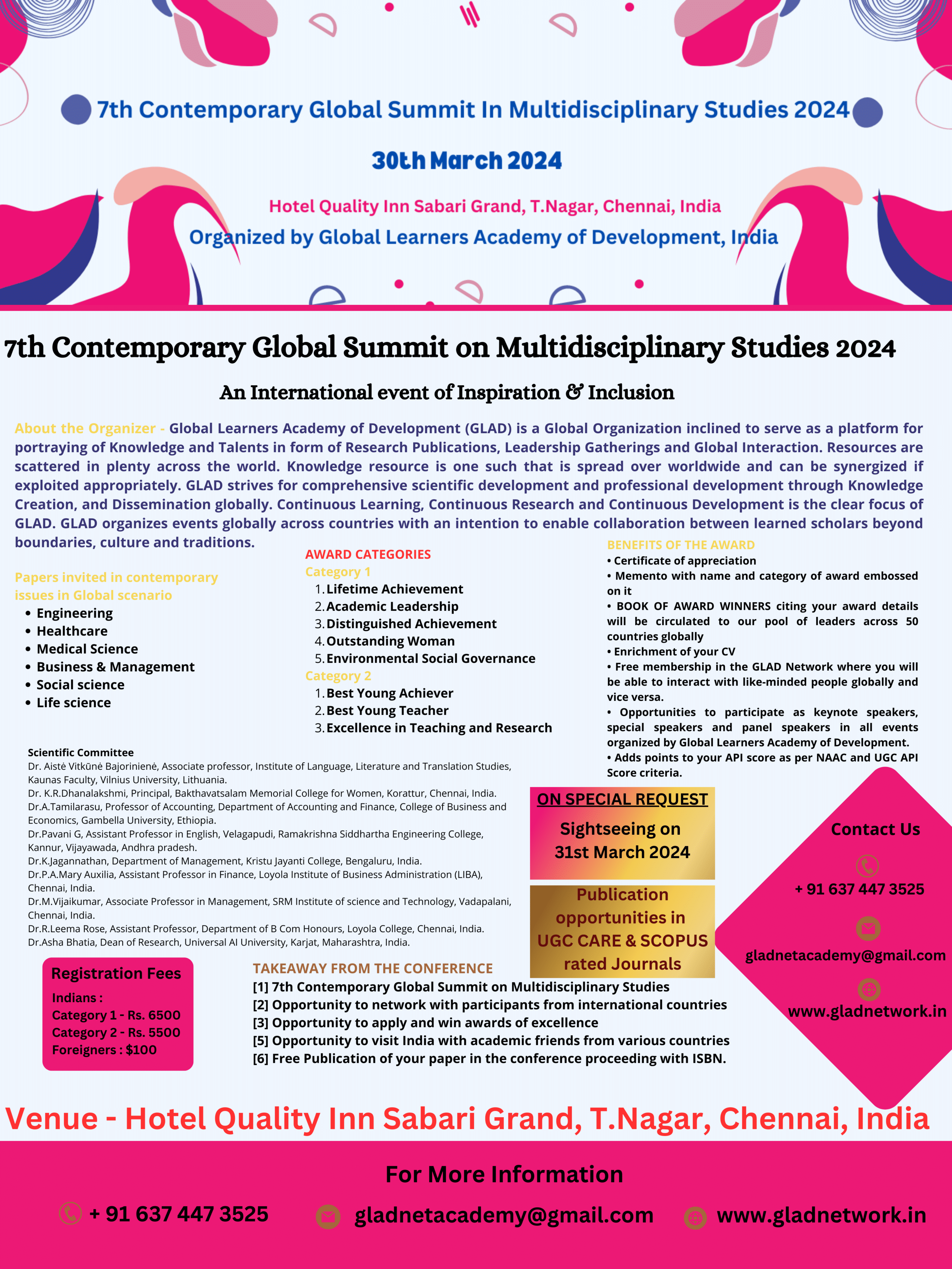 7th Contemporary Global Summit on Multidisciplinary Studies 2024