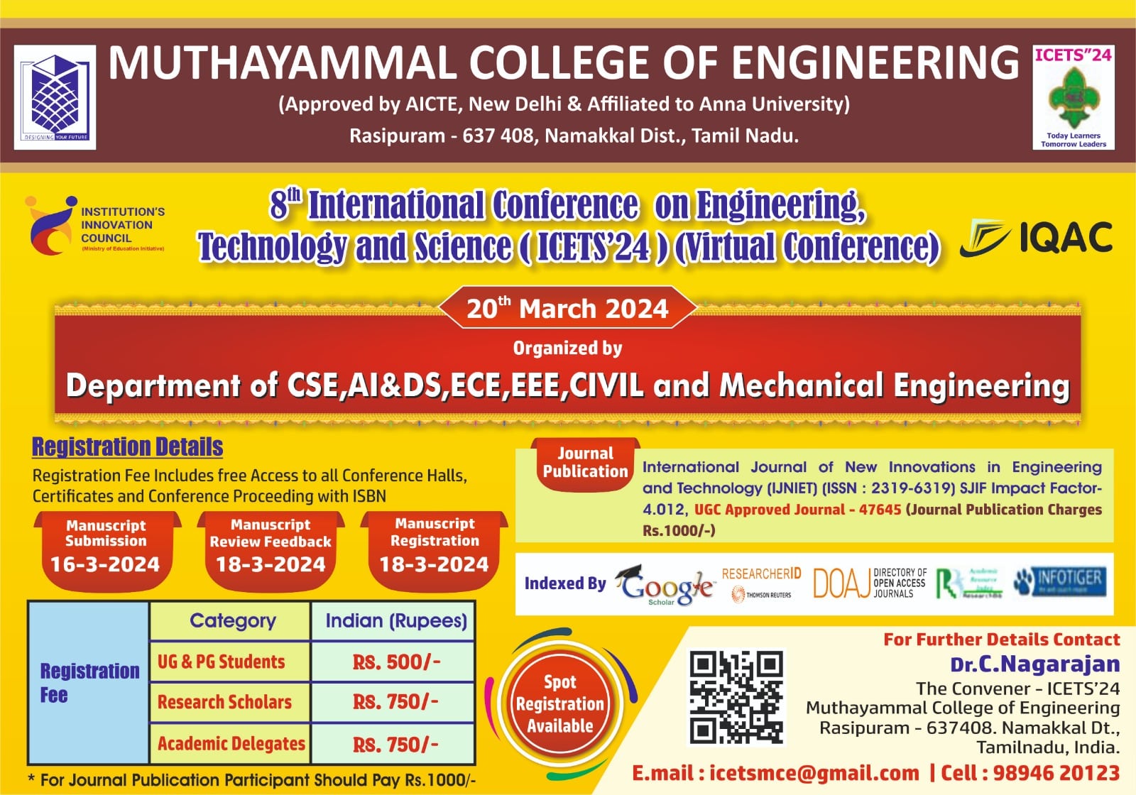 8th International Conference on Engineering Technology and Science “ICETS’24”