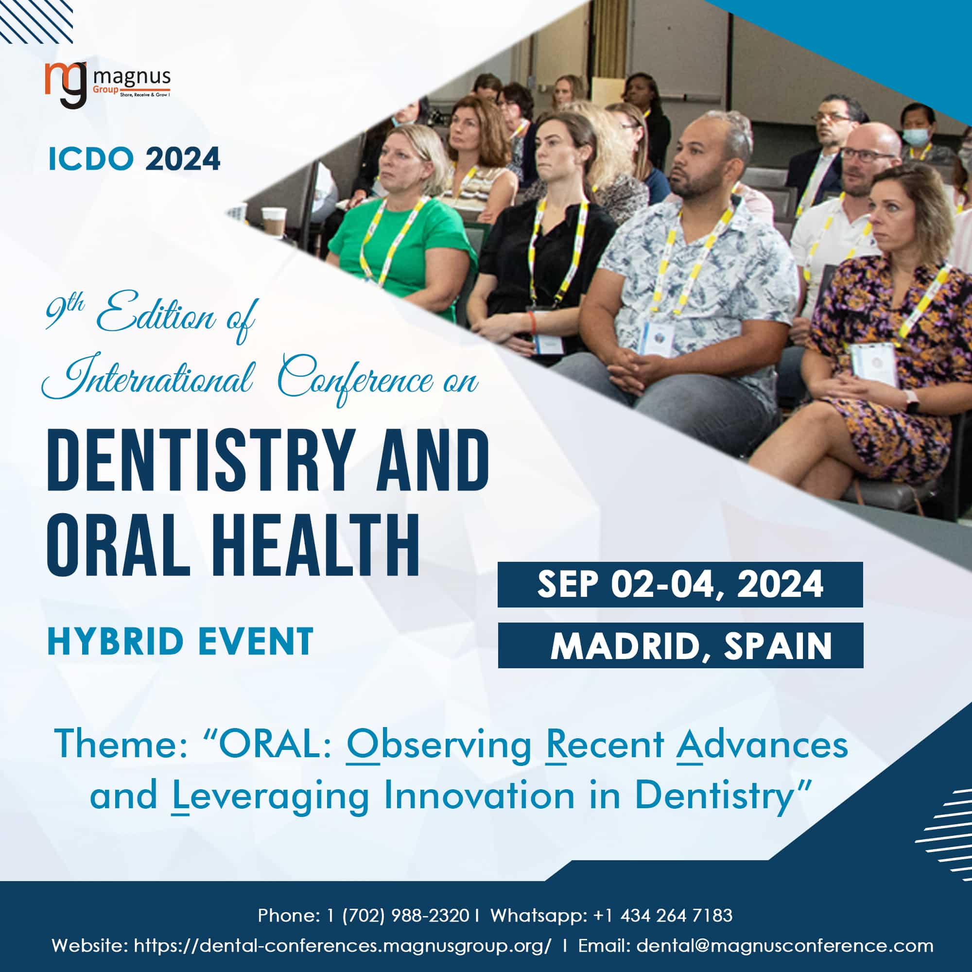 9th Edition of International Conference on Dentistry and Oral Health (ICDO 2024)