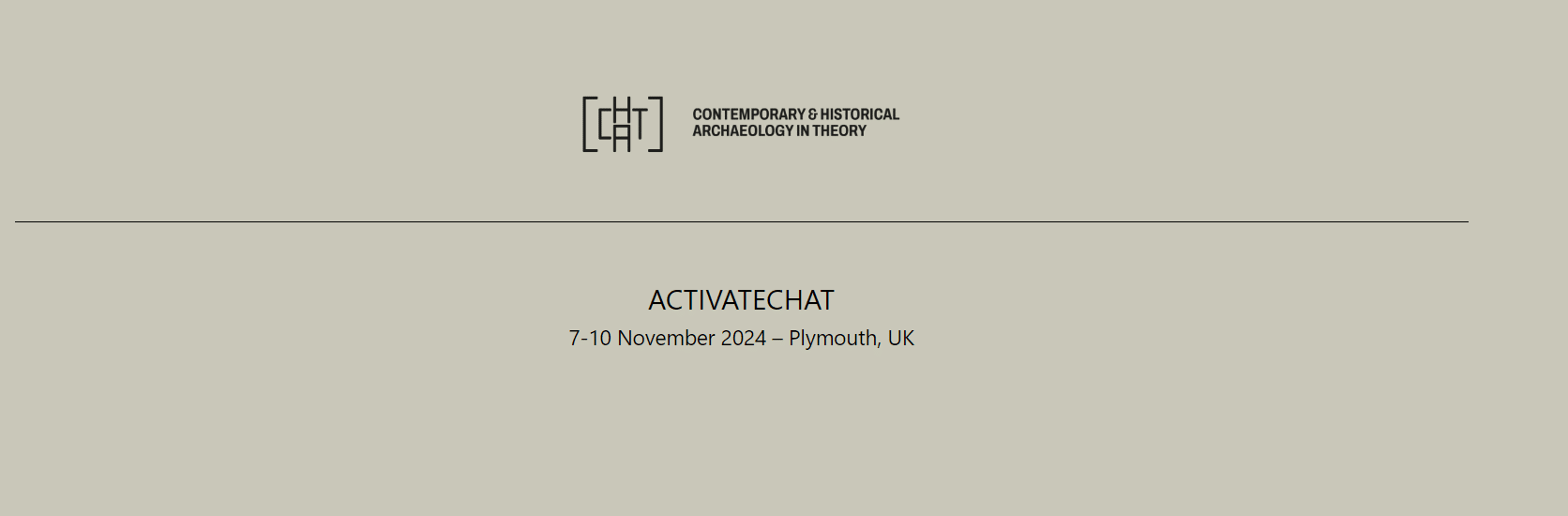 activateCHAT (Contemporary and historical archaeology in theory)