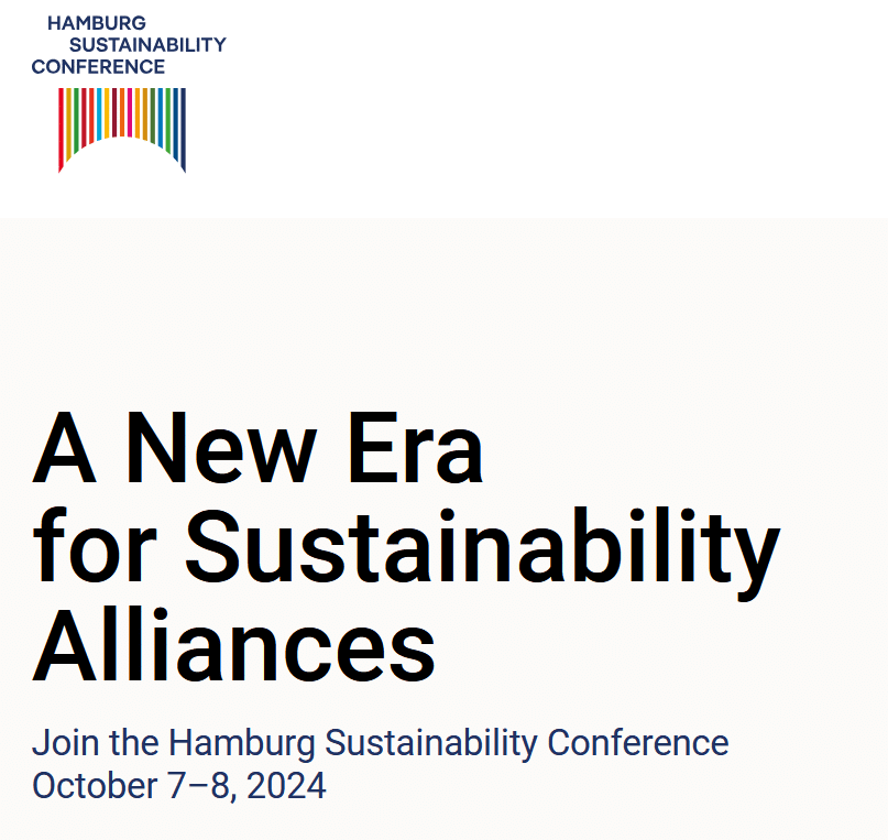 Hamburg Sustainability Conference – A New Era for Sustainability Alliances