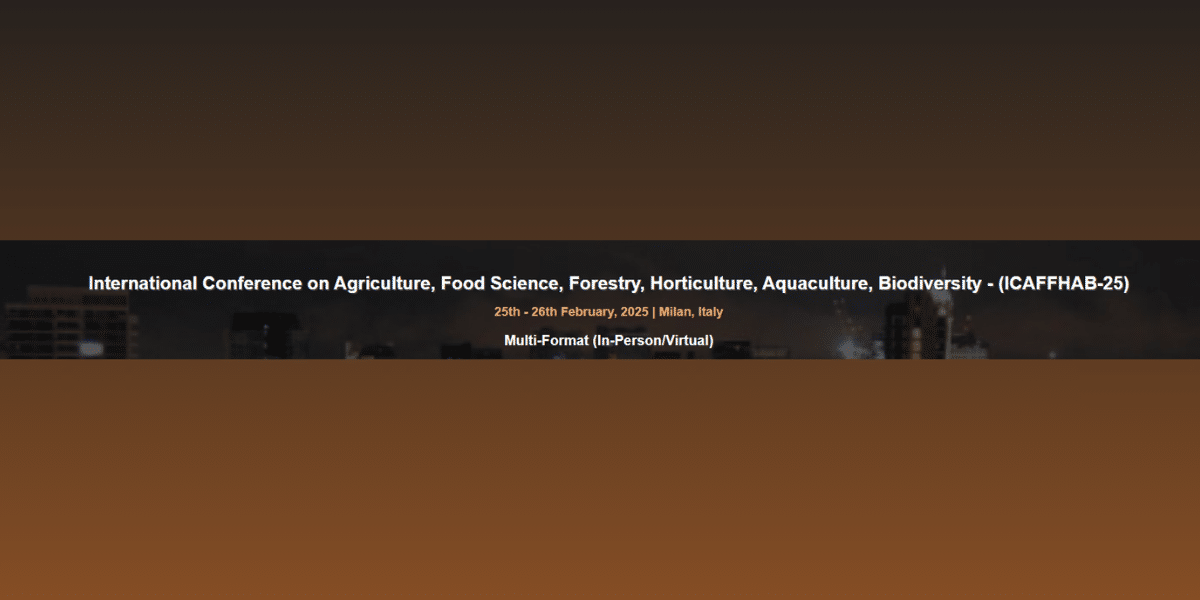 International Conference on Agriculture, Food Science, Forestry, Horticulture, Aquaculture, Biodiversity
