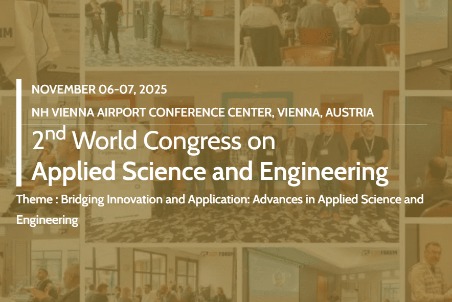 2nd World Congress on Applied Science and Engineering