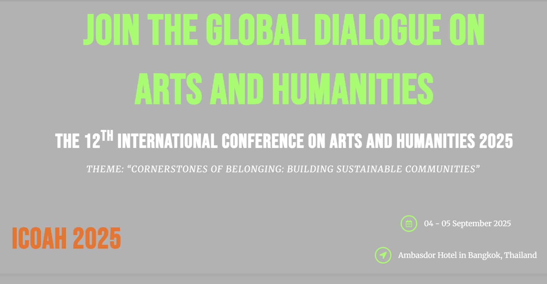 THE 12th INTERNATIONAL CONFERENCE ON ARTS AND HUMANITIES 2025