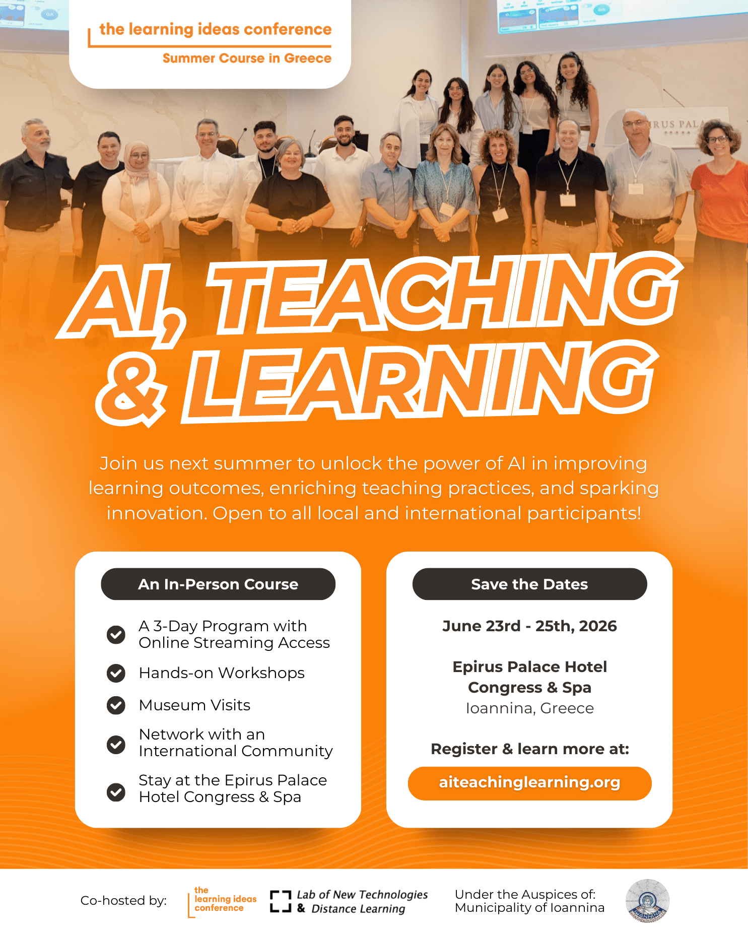 TLIC 2026 Summer Course in Greece: “AI, Teaching, and Learning”