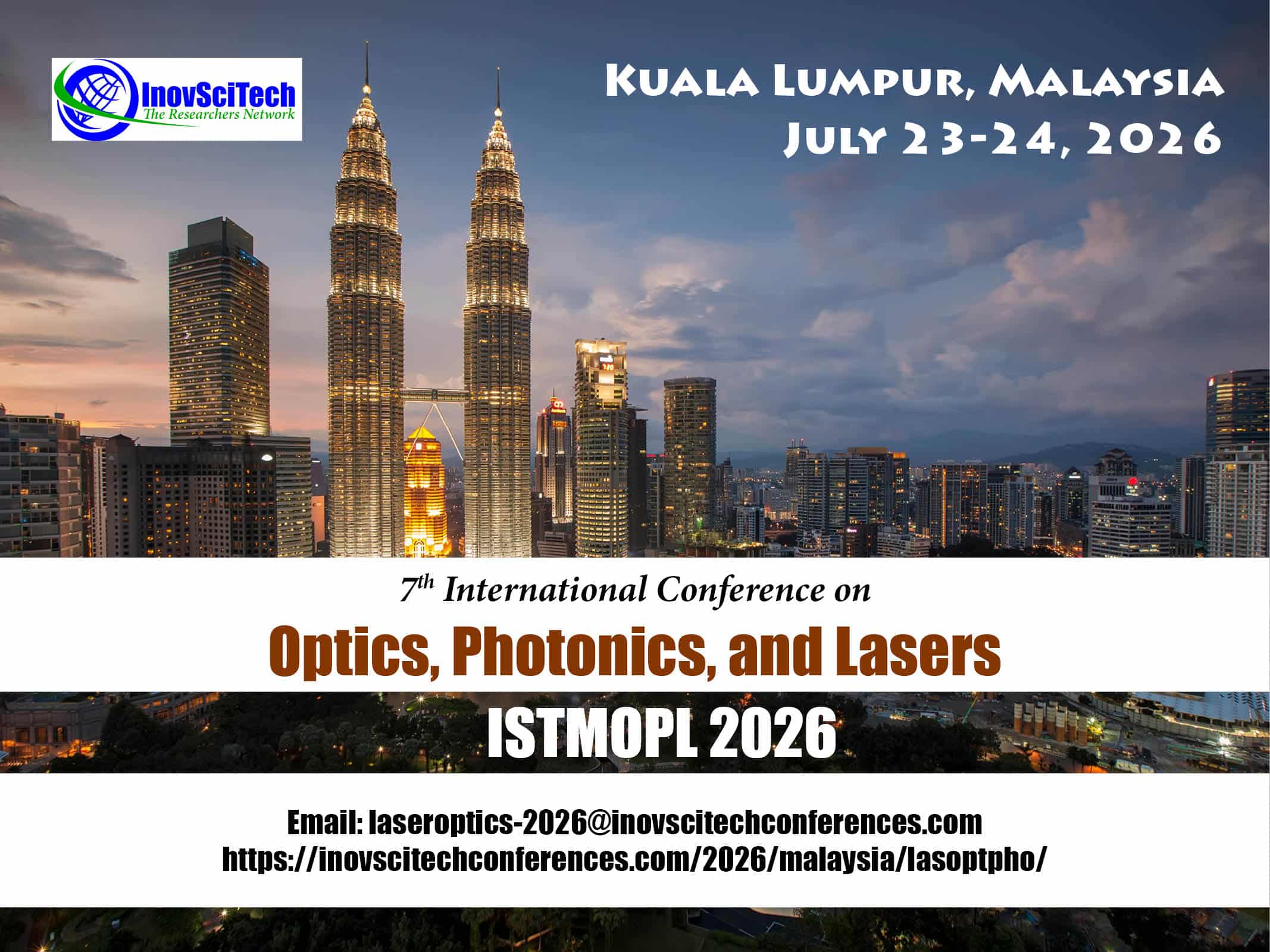 7th International Conference on Optics, Photonics, and Lasers