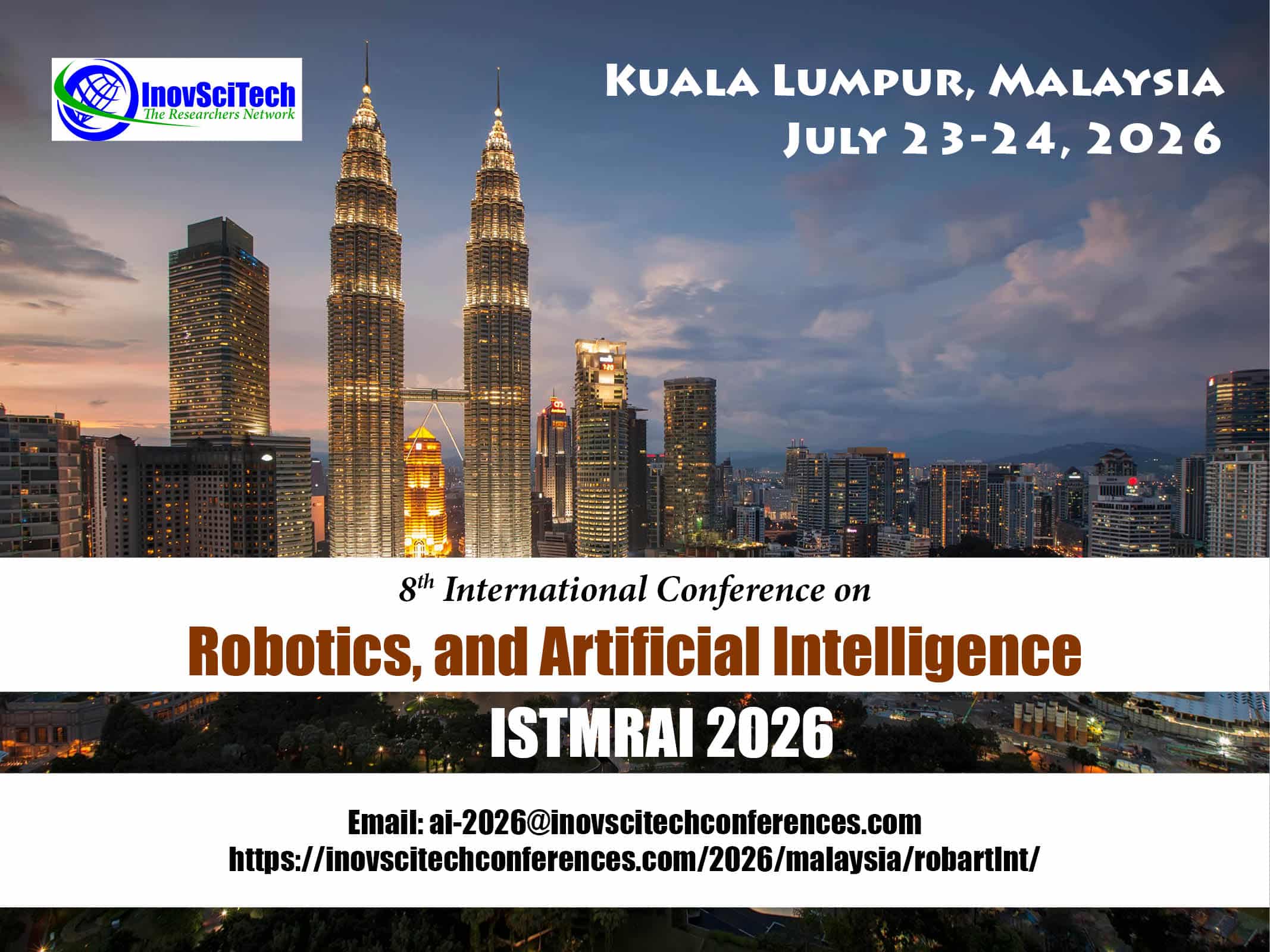 8th International Conference on Robotics and Artificial Intelligence