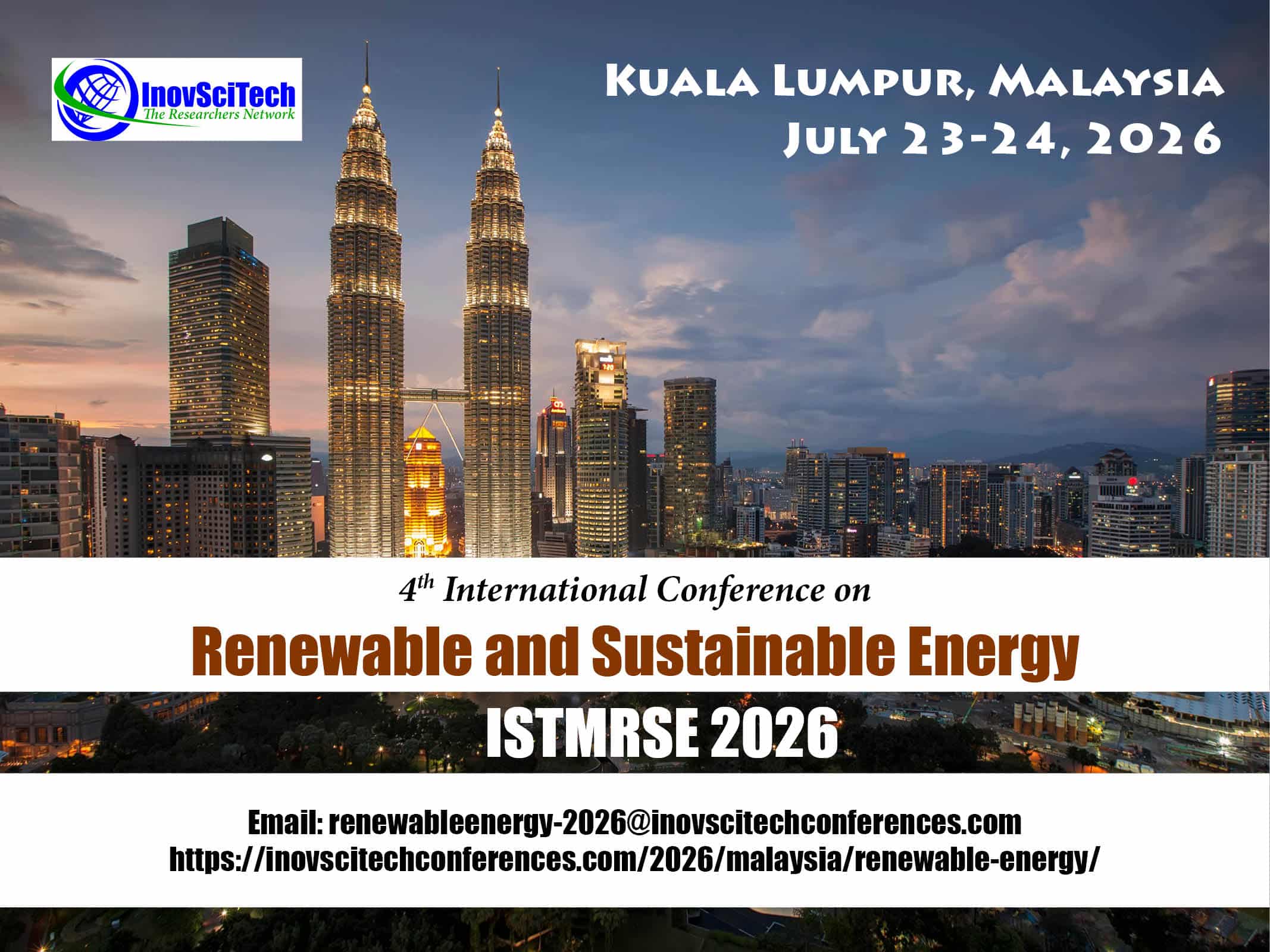4th International Conference on Renewable and Sustainable Energy