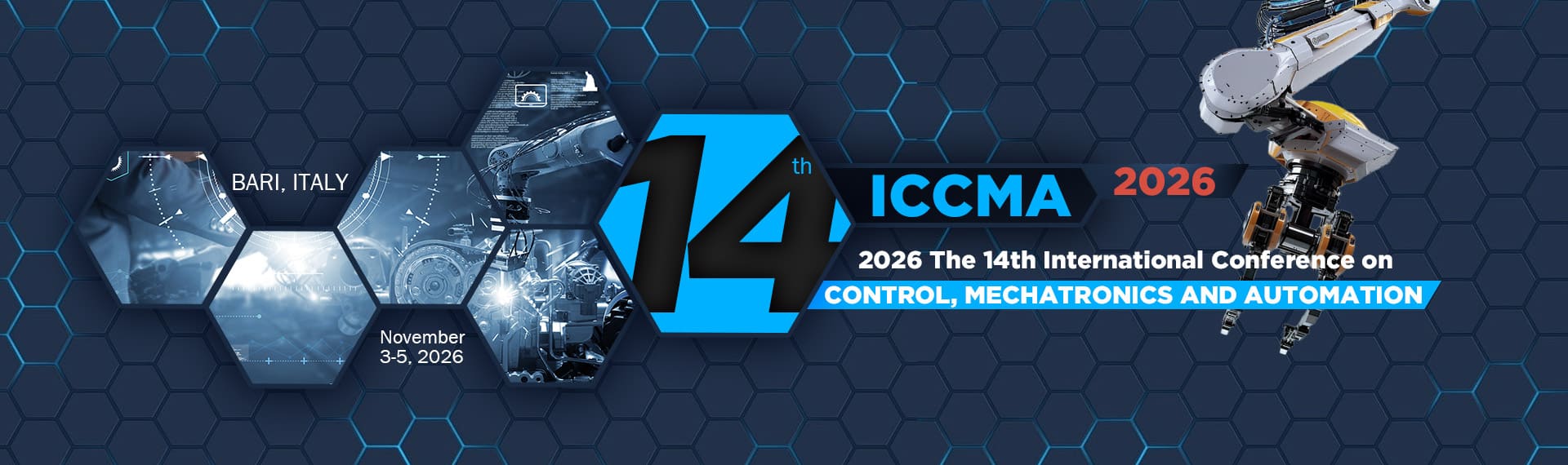 14th International Conference on Control, Mechatronics and Automation(ICCMA 2026)