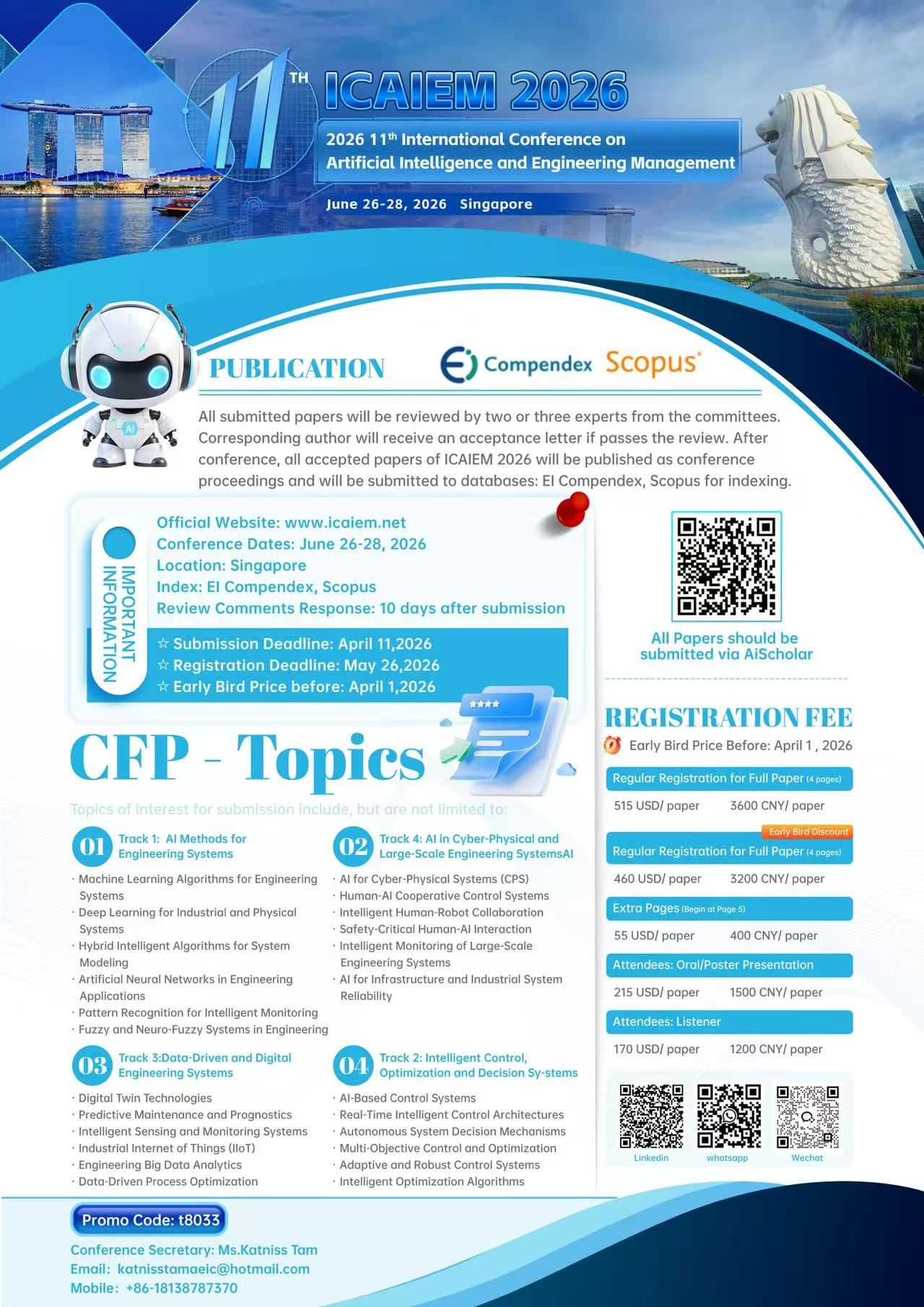 2026 2nd International Conference on Artificial Intelligence and Engineering Management (ICAIEM 2026)