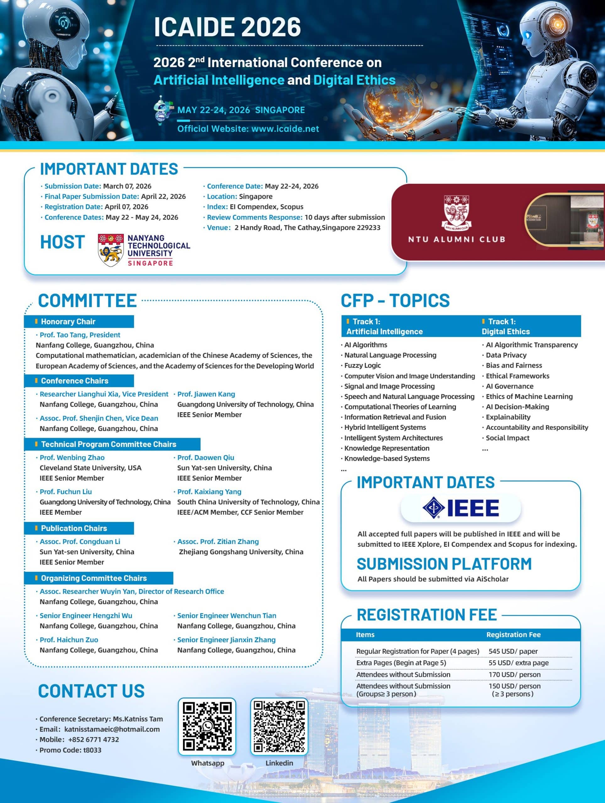 2026 2nd International Conference on Artificial Intelligence and Digital Ethics (ICAIDE 2026)