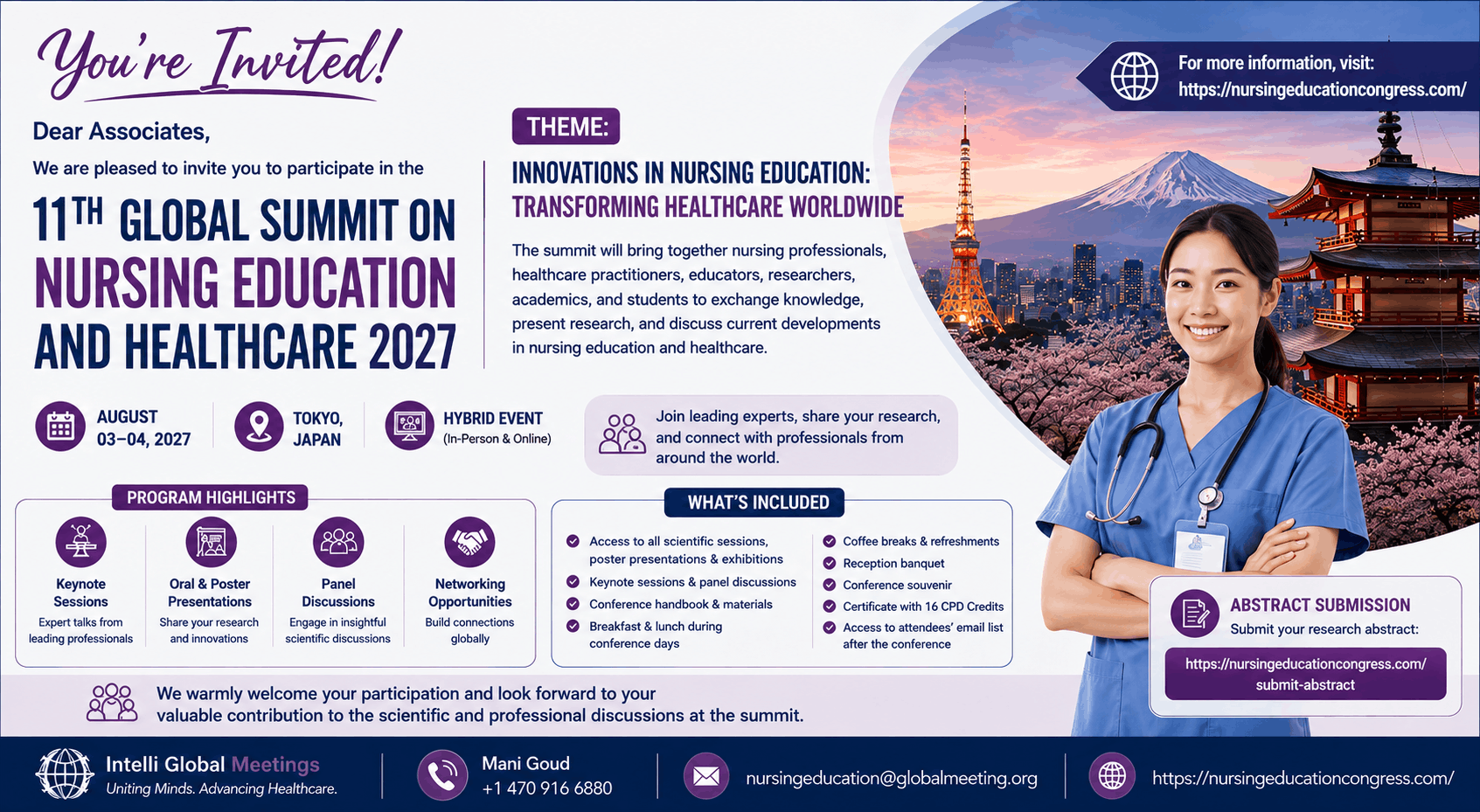 11th Global Summit on Nursing Education and Healthcare 2027