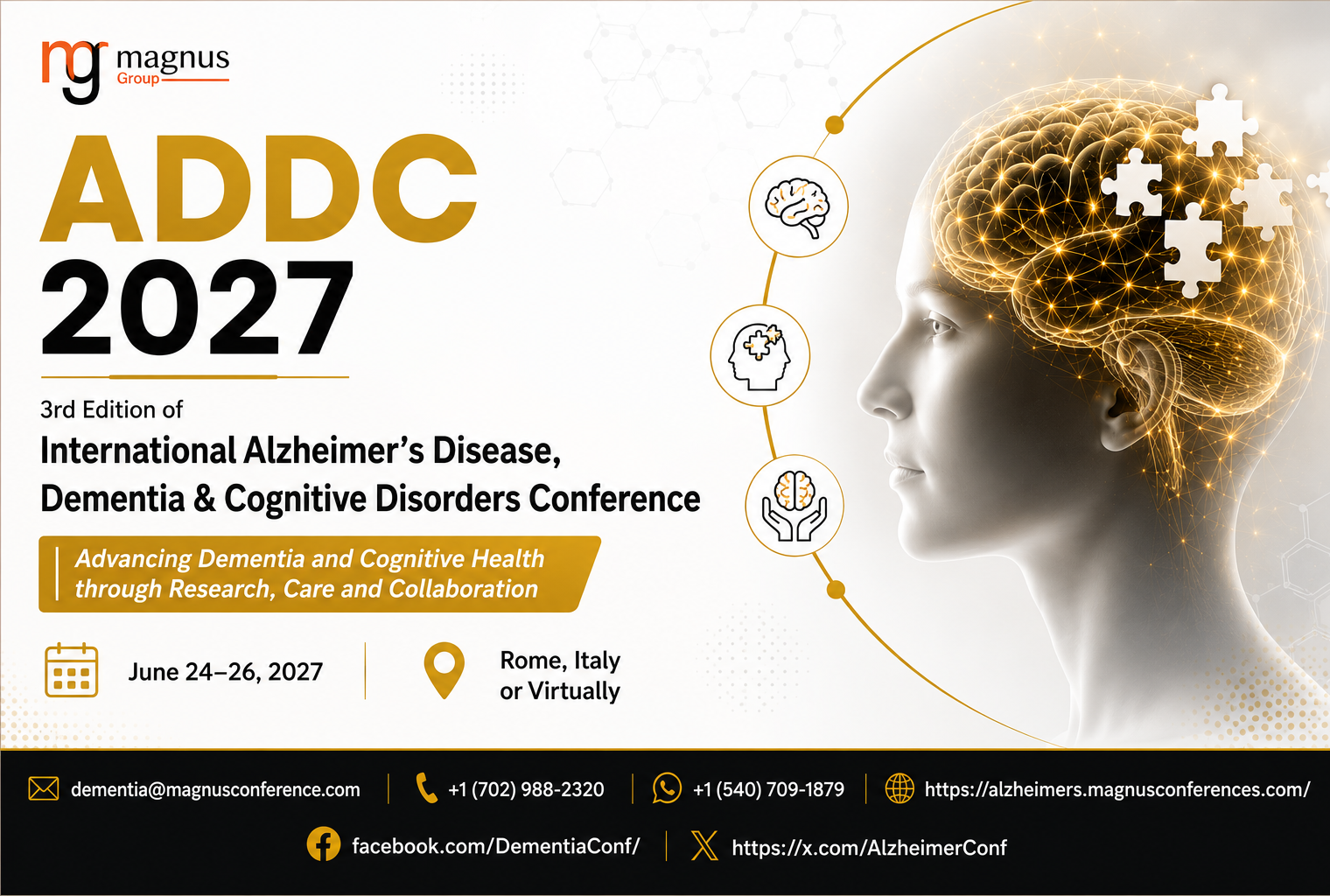 International Alzheimer’s Disease, Dementia & Cognitive Disorders Conference (ADDC 2027)