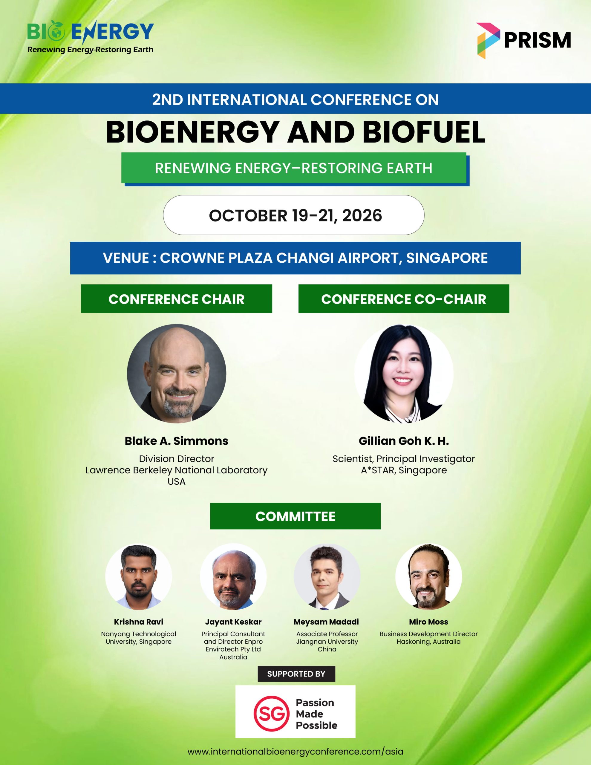 2nd Edition INTERNATIONAL CONFERENCE ON BIOENERGY AND BIOFUELS