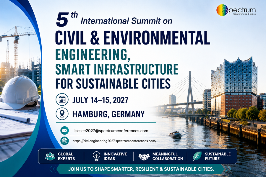 5th International Summit on Civil & Environmental Engineering, Smart Infrastructure for Sustainable Cities(ISCSEE2027)
