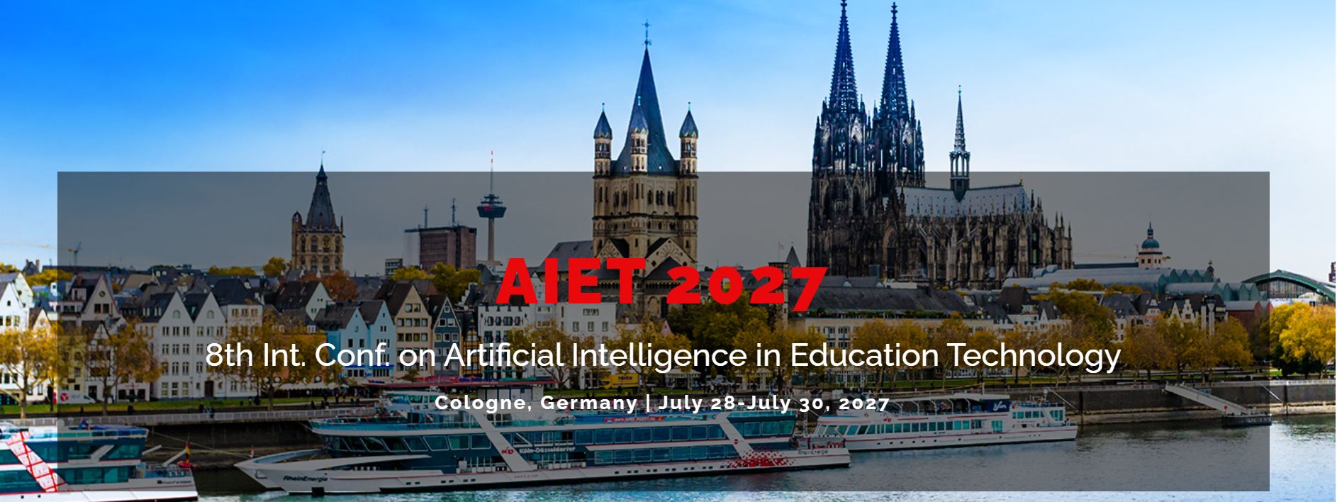 8th International Conference on Artificial Intelligence in Education Technology (AIET 2027)